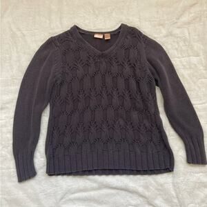 Northcrest chunky cozy holiday cabincore classic cable knit sweater women sz XL